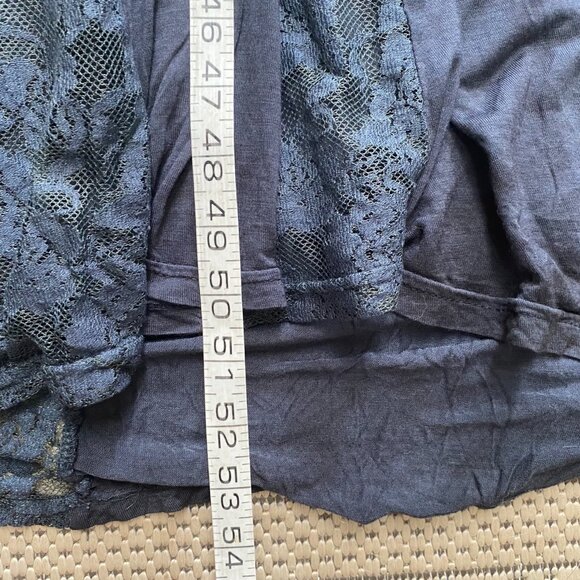 NWOT Indigo Thread Lace Jersey Dip Dye Maxi Dress XS Ombre Fairy Whimsigoth Boho - Picture 13 of 13